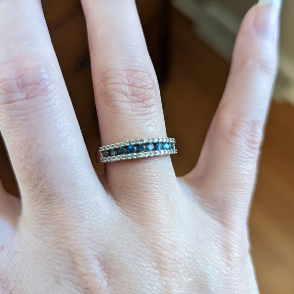 Sterling Silver Diamond Ring